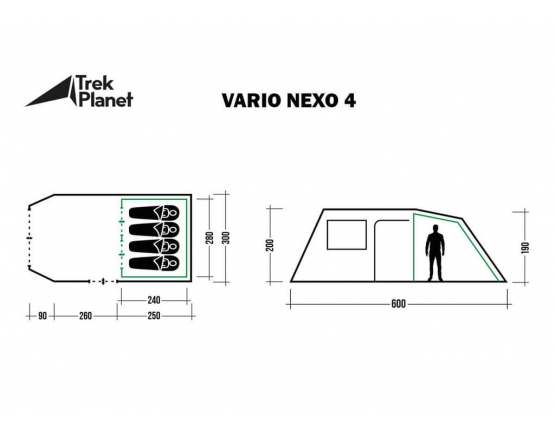 Летняя палатка TREK PLANET Vario Nexo 4